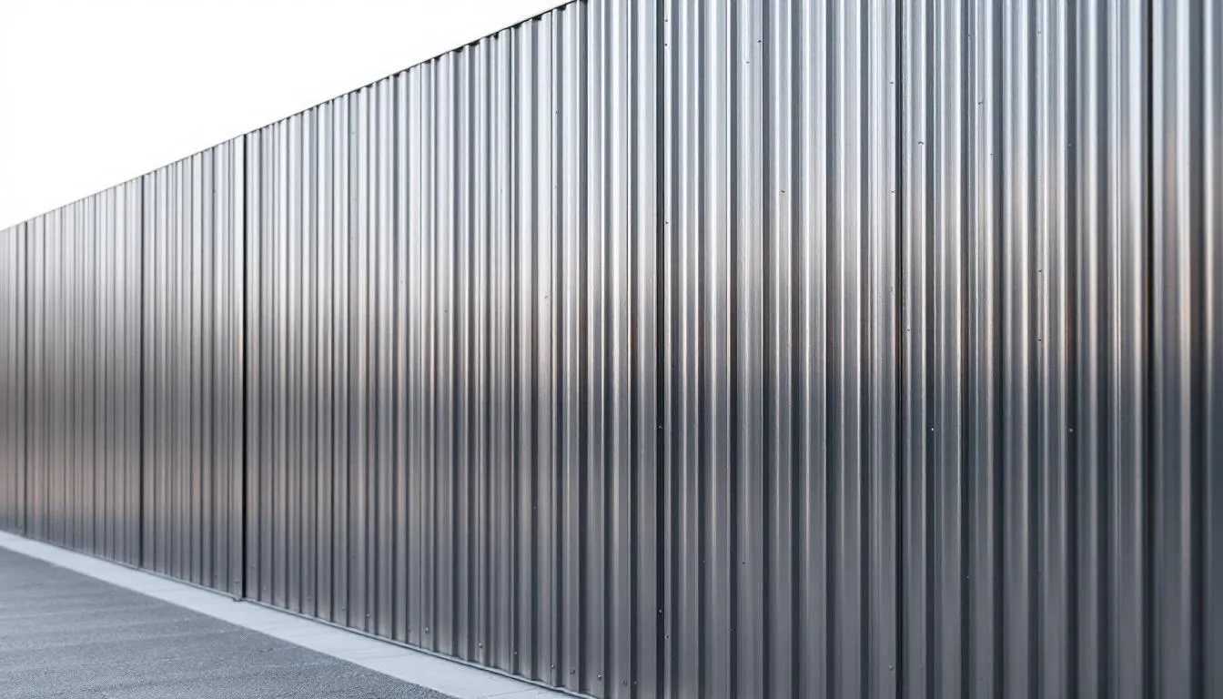 A robust steel fence showcasing its sturdy construction.