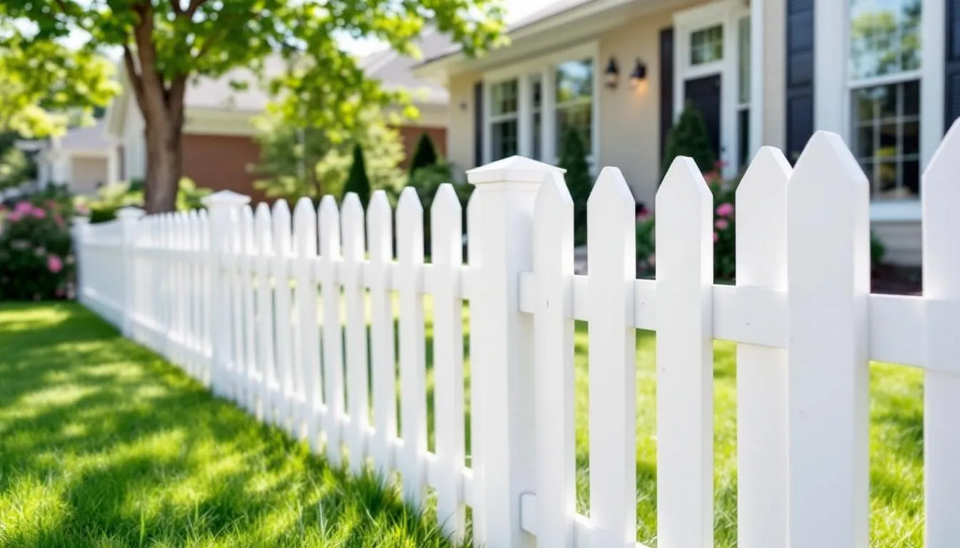 A beautiful home with a new fence enhancing curb appeal.
