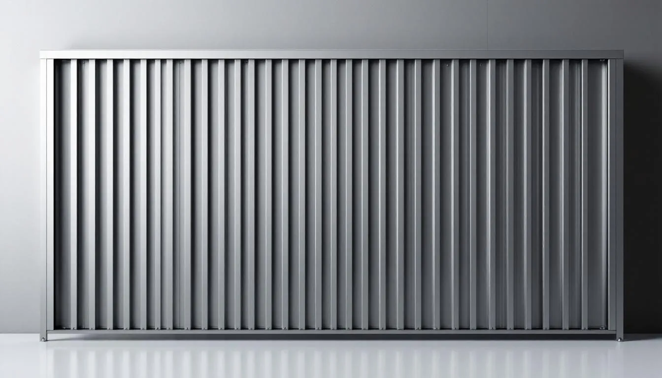 A steel panels fence showcasing its robust design.